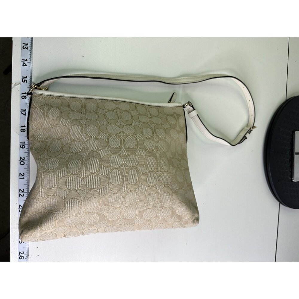 MODIFIED - COACH Signature File Bag Tan/Ivory  F29960 - Picture 4 of 9